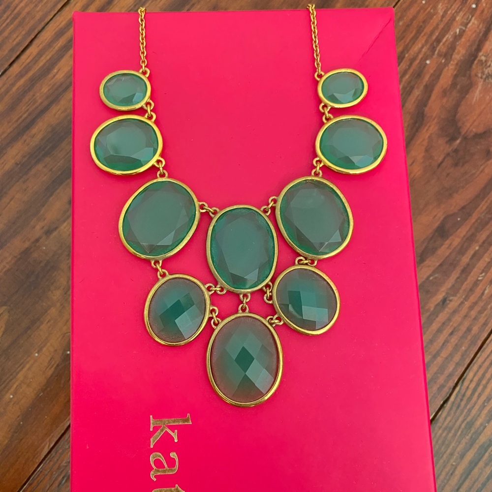 Kate Spade Green and Gold Statement Necklace